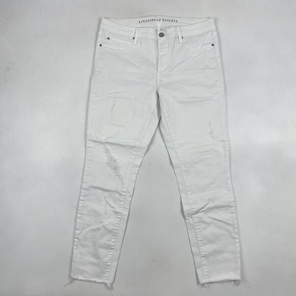 Articles of Society Carly Skinny Ankle Jeans Sz 31 Raw Hem 4014NCR-229 Cannes - Picture 2 of 11